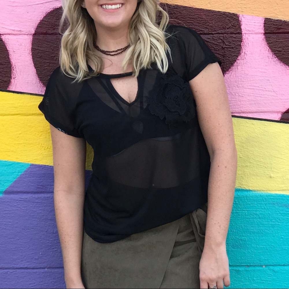 Mesh short sleeve shirt